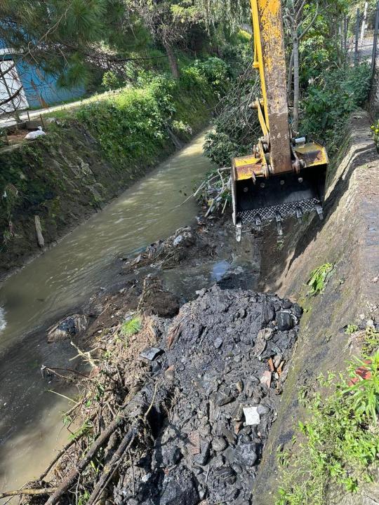 Servidores públicos de Naucalpan apoyan la recolección de ramas y troncos en Echegaray