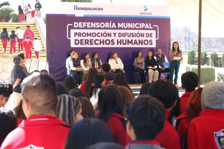Inculca Huixquilucan valores de respeto y tolerancia a estudiantes, docentes y padres de familia.