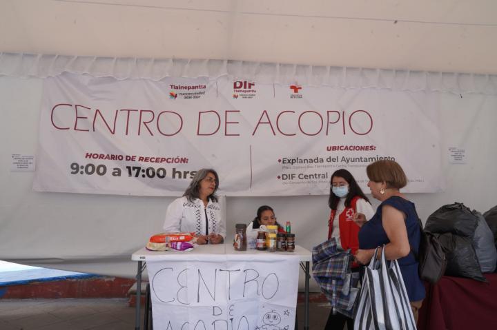 Instala Tlalnepantla centros de acopio para apoyar a damnificados de Veracruz