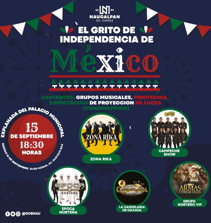 "Viva México" Naucalpenses, disfrutemos estás fiestas